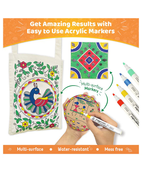 Imagimake Learn Indian Art Forms: DIY Arts and Craft Kit for Kids