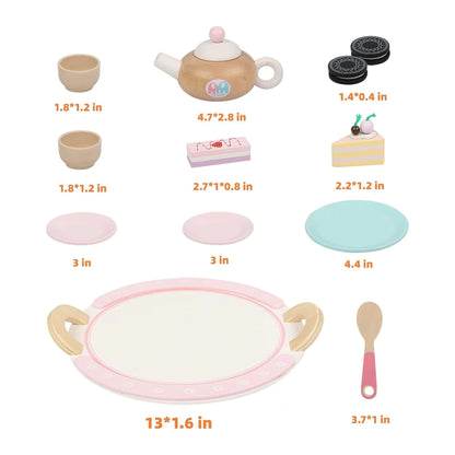 Wooden 12 Set of Cake - Kitchen Accessories Sets for Kids