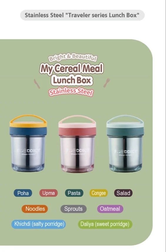 Cereal Meal Stainless Steel Lunch box