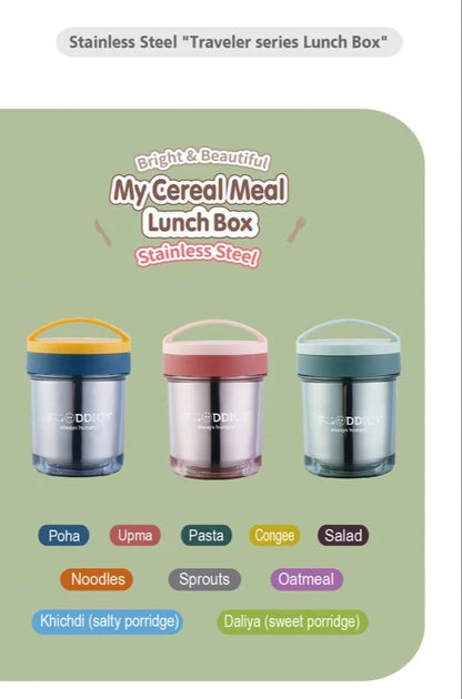 Cereal Meal Stainless Steel Lunch box