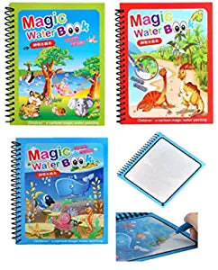 Magic Water Quick Dry Book Water Coloring Book Doodle with Magic Pen Water Painting Book for Children
