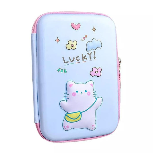 Cute Cartoon Pencil Pouch 3D Embossed Design Novelty Pencil for Case Gift for Students Kids