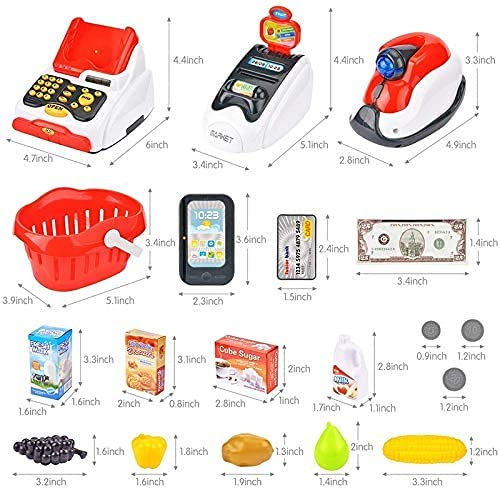 Kids' Pretend Play Cash Register Toy: Grocery Store Fun and Learning Set