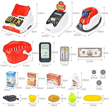 Kids' Pretend Play Cash Register Toy: Grocery Store Fun and Learning Set