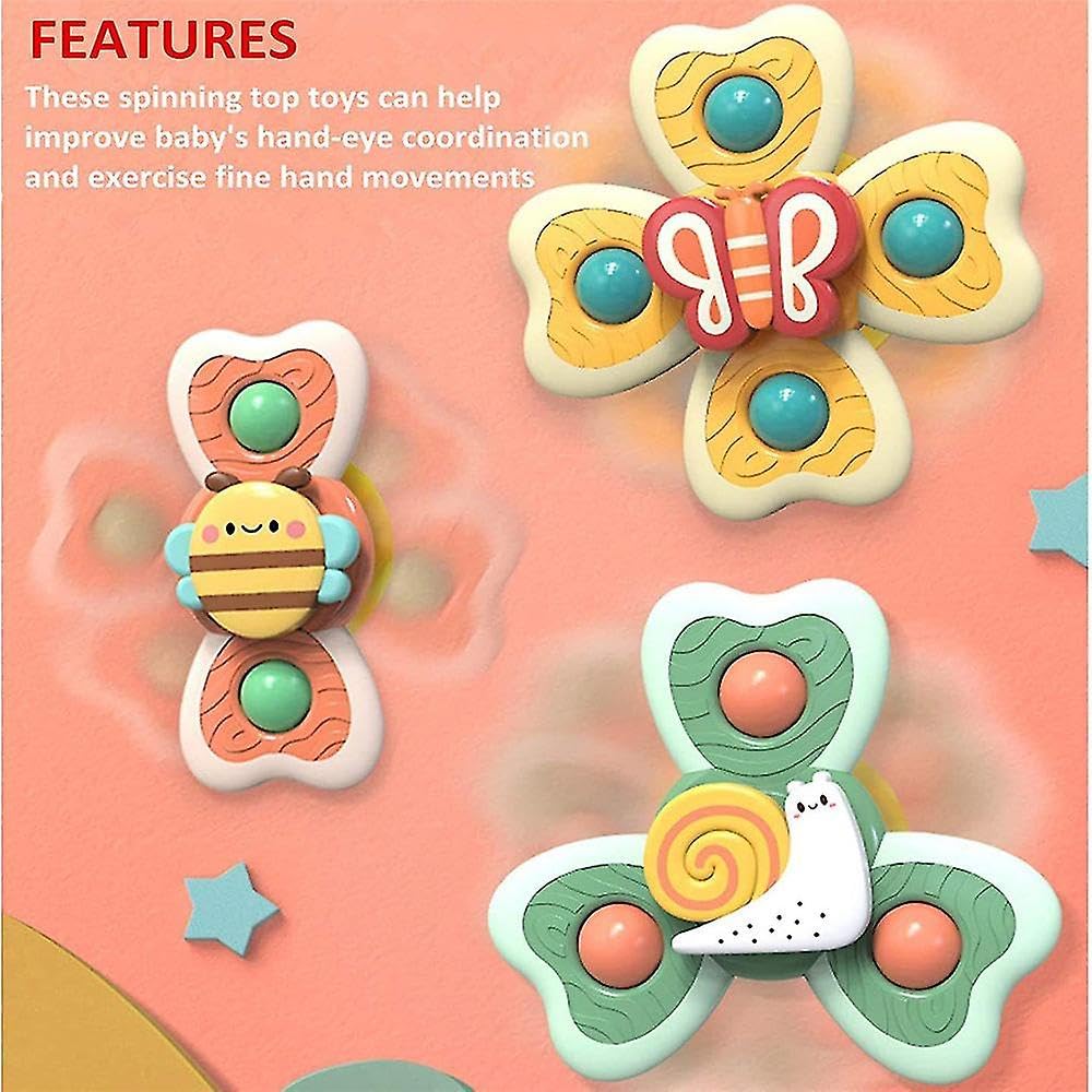 3 pcs Suction Spinner Toy