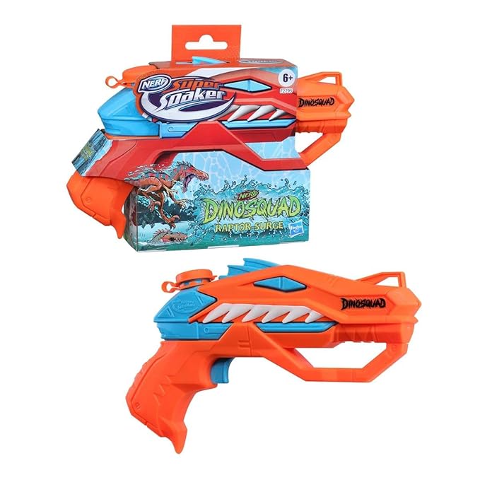 Super Soaker Nerf Dino squad Raptor-Surge Water Blaster for Holi