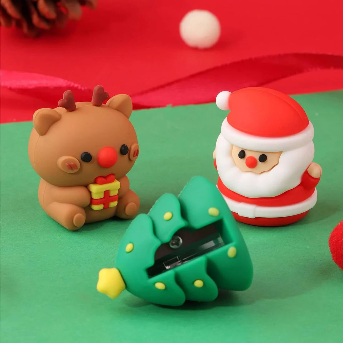 Cute Christmas Theme Silicone Pencil Sharpener