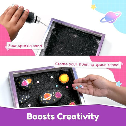 Bloomingo Art & Craft Kit - Rock Painting Kit Soar into Space