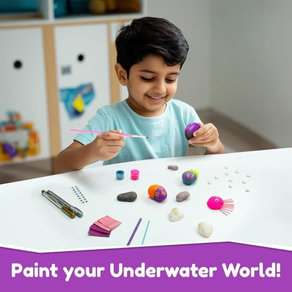 Bloomingo Art & Craft Kit - Rock Painting Kit Magical Underwater Kingdom