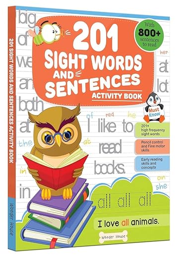 201 Sight Words And Sentence With 800+ Sentences To Read Activity Book For Children