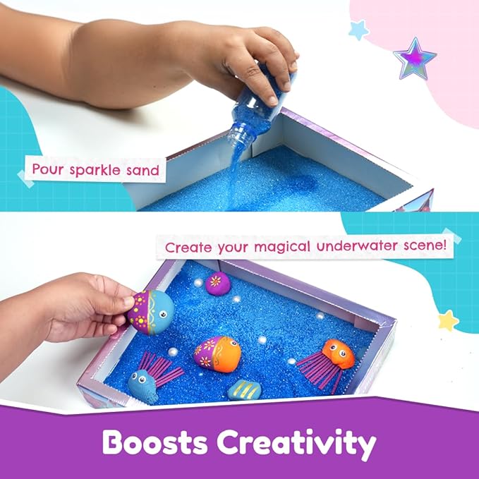 Bloomingo Art & Craft Kit - Rock Painting Kit Magical Underwater Kingdom