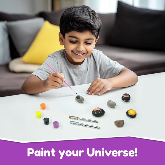 Bloomingo Art & Craft Kit - Rock Painting Kit Soar into Space