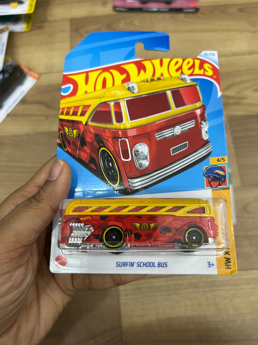 Single Hot Wheels Car SURFIN SCHOOL BUS