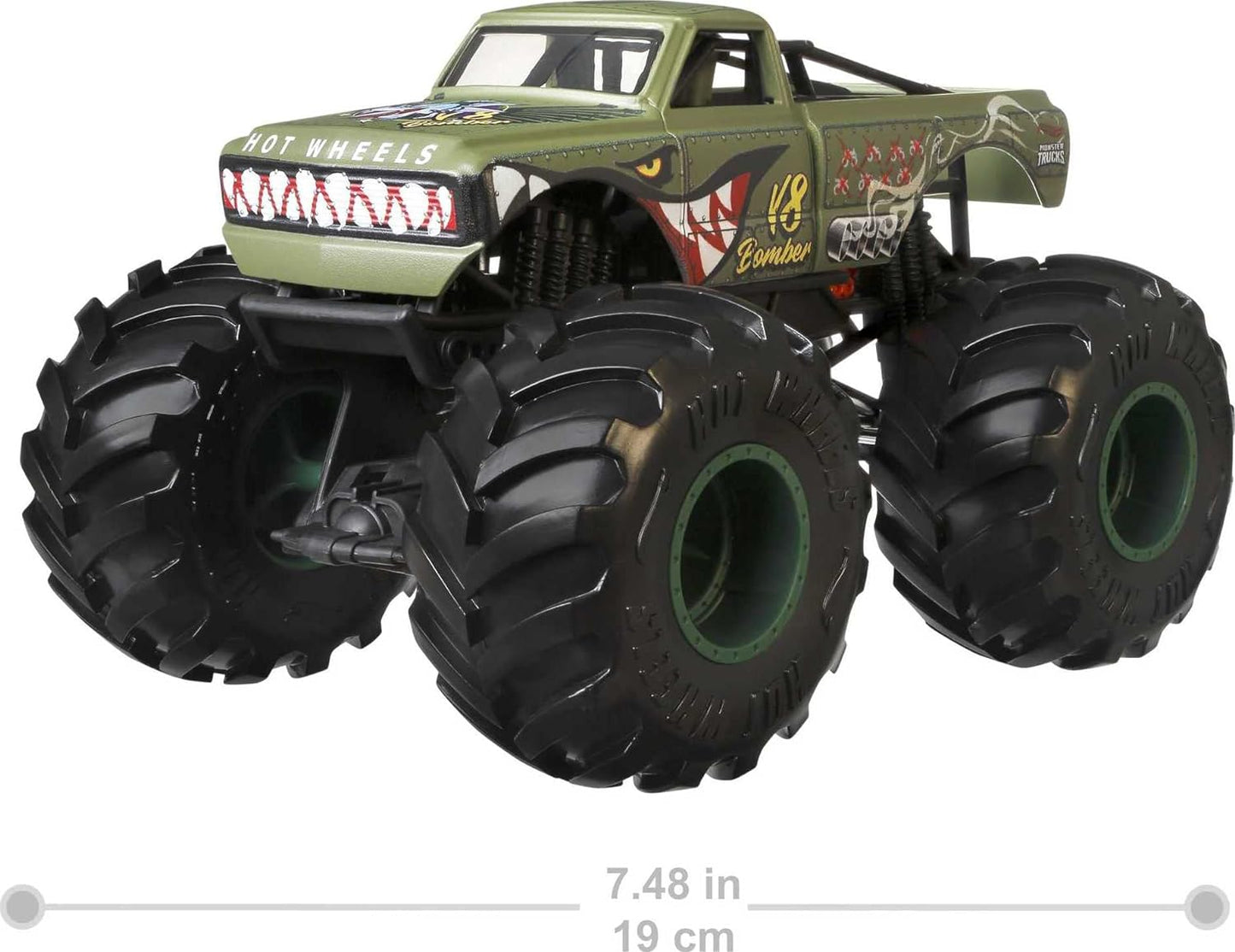 Hot Wheels 1:24 Scale Oversized Monster Truck V8 Bomber Die-Cast Toy Truck