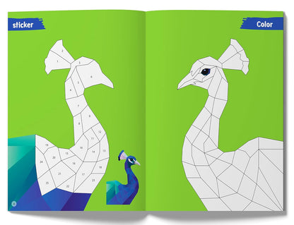 Color with Sticker Birds Adventure - Wonder House Books