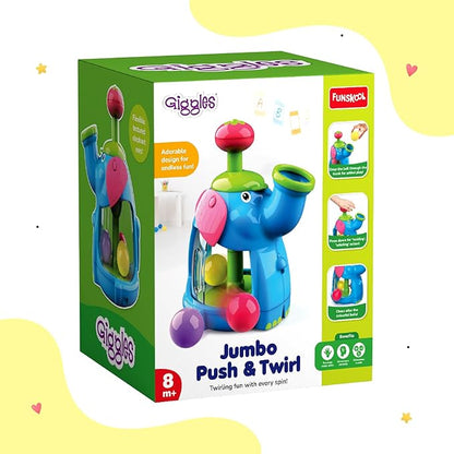 Funskool Giggles Jumbo Push & Twirl - Push and Spin Toy for Kids