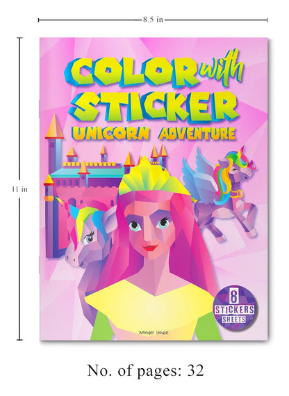 Color with Sticker Unicorn Adventure - Wonder House Books