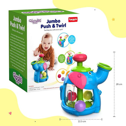 Funskool Giggles Jumbo Push & Twirl - Push and Spin Toy for Kids