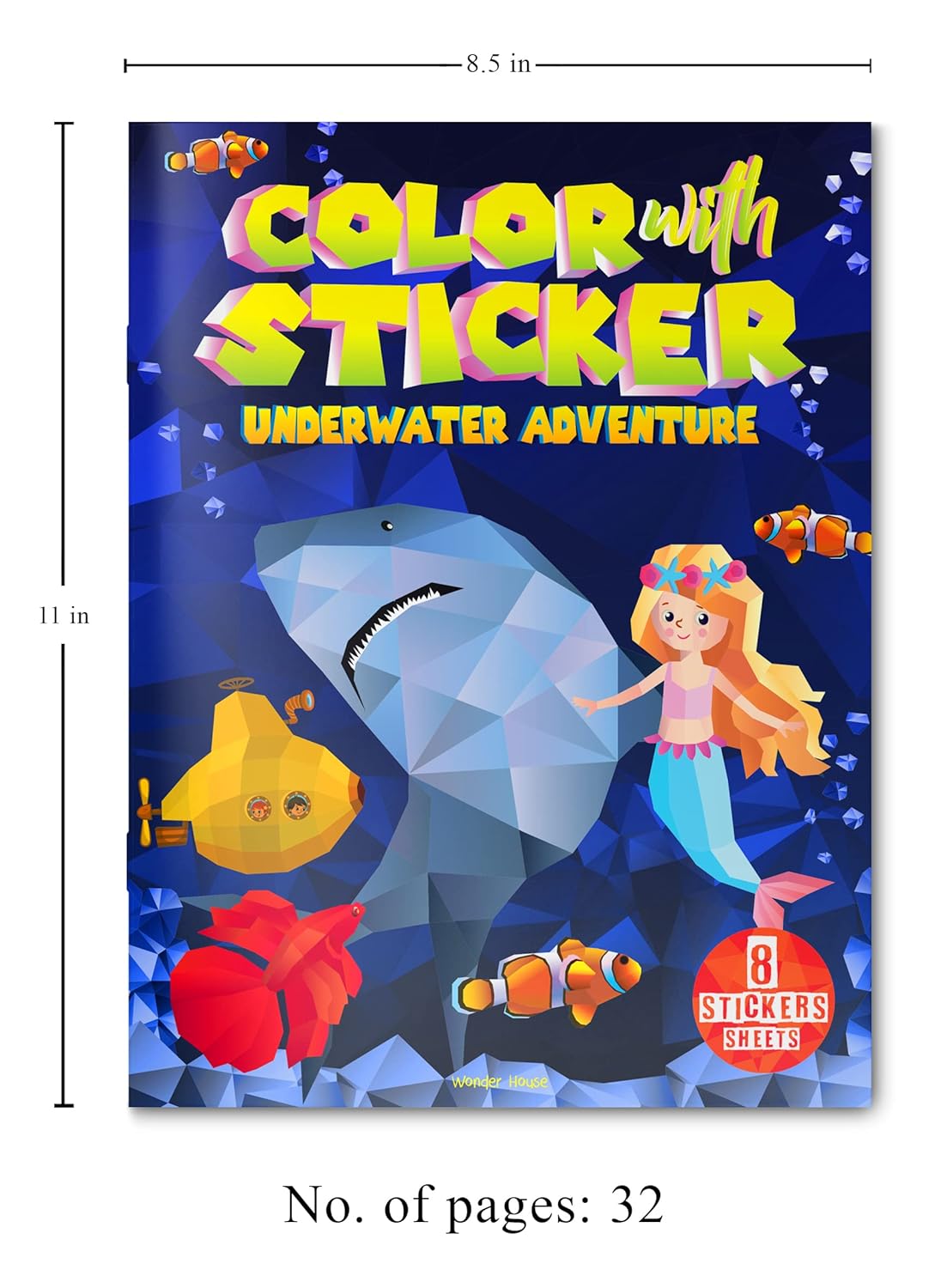 Color with Sticker Underwater Adventure - Wonder House Books