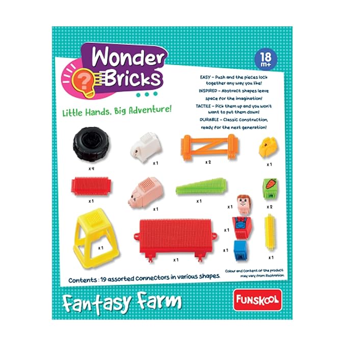 Funskool Wonder Bricks Construction Toy Fantasy Farm