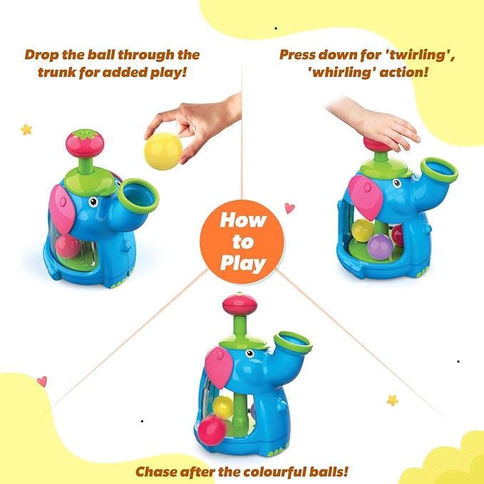 Funskool Giggles Jumbo Push & Twirl - Push and Spin Toy for Kids