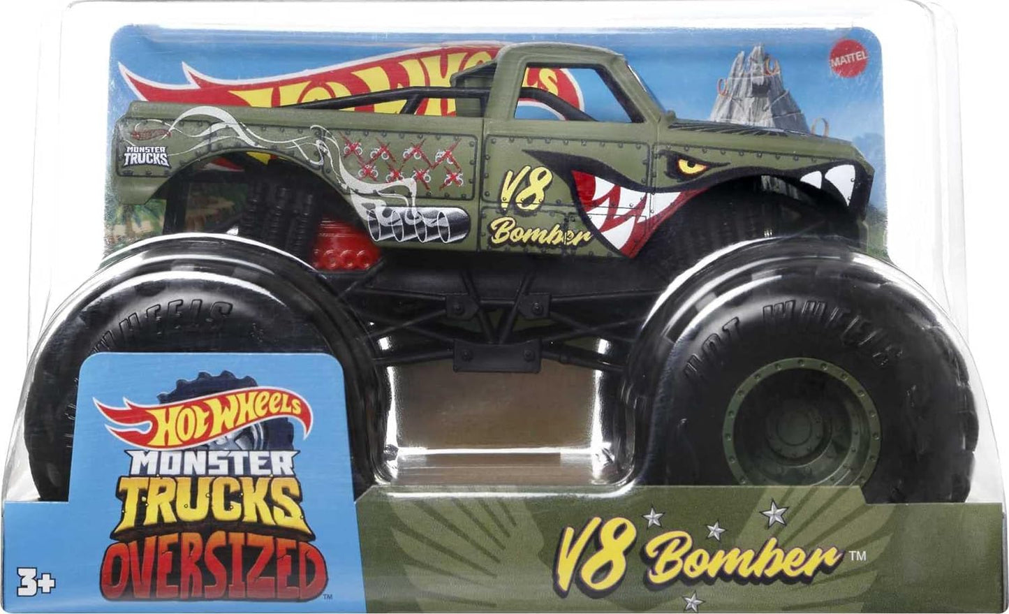 Hot Wheels 1:24 Scale Oversized Monster Truck V8 Bomber Die-Cast Toy Truck