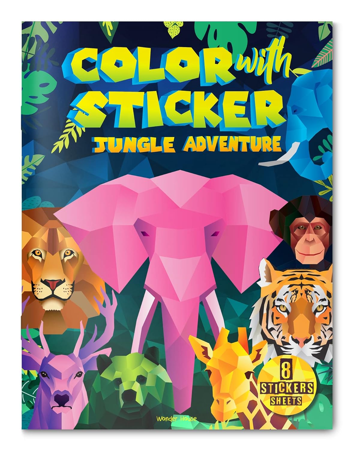 Color with Sticker Jungle Adventure - Wonder House Books