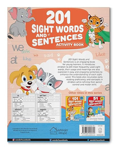 201 Sight Words And Sentence With 800+ Sentences To Read Activity Book For Children