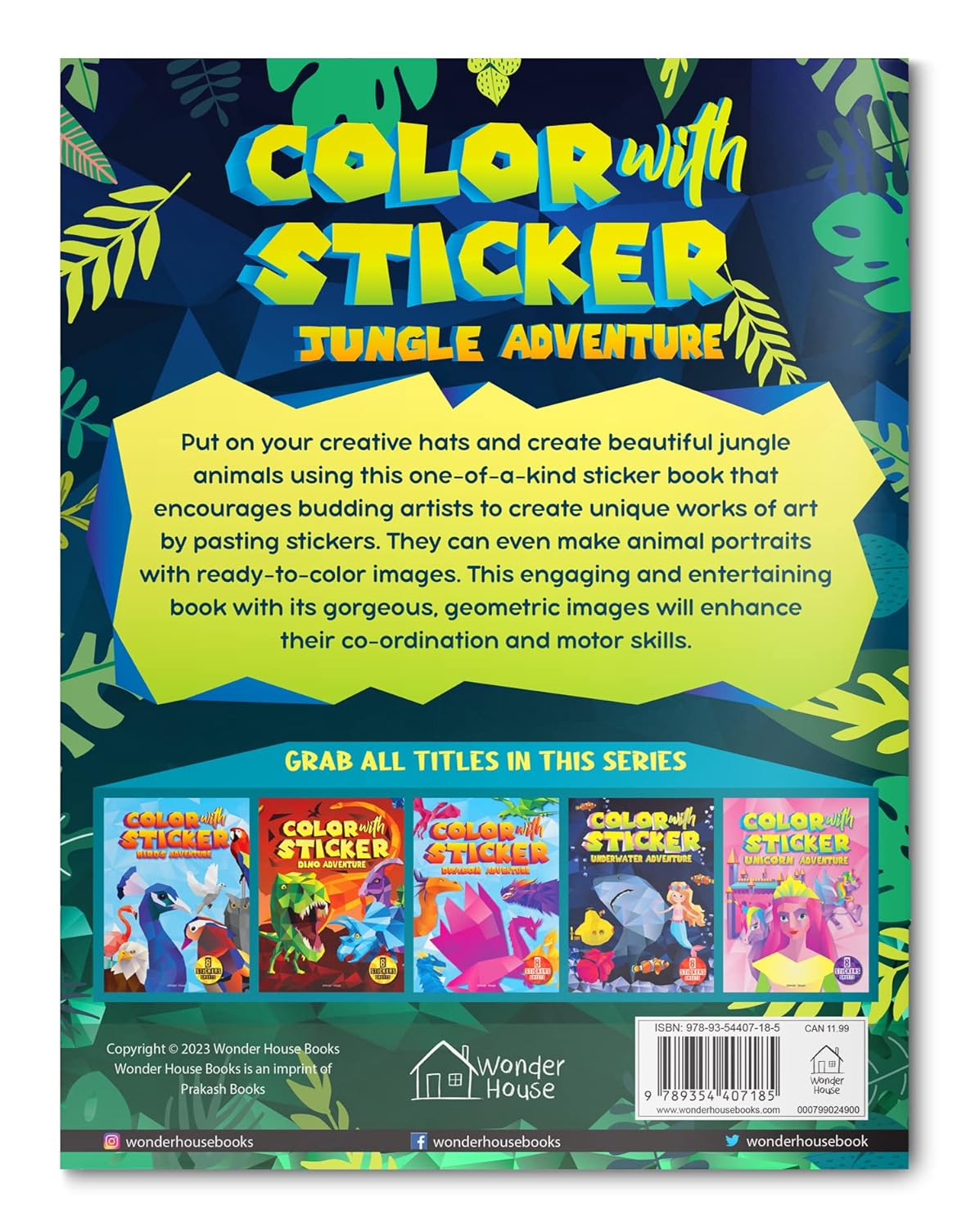 Color with Sticker Jungle Adventure - Wonder House Books