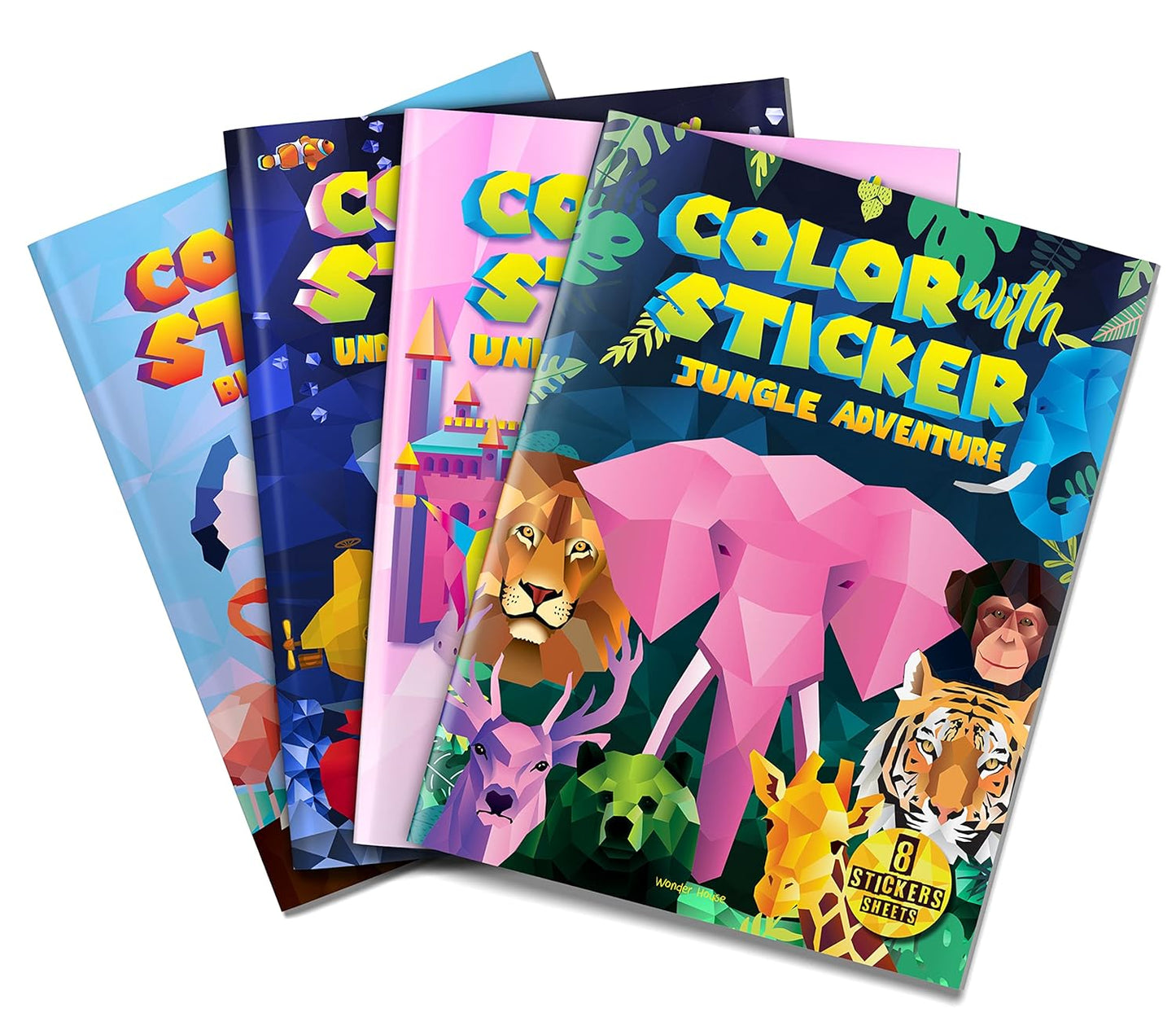 Color with Sticker Jungle Adventure - Wonder House Books