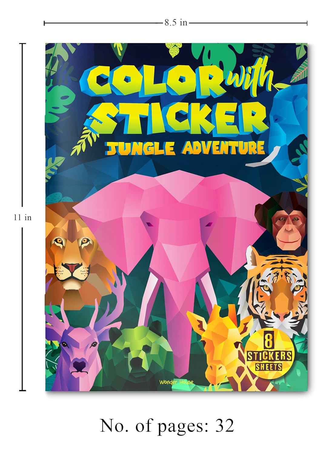 Color with Sticker Jungle Adventure - Wonder House Books