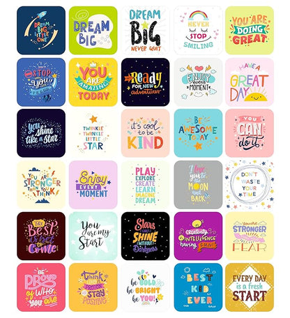 Personalised Lunch Box Notes For Kids, Daily Inspirational Lines Happy Thoughts For Children, Students, Positive Affirmations Encouragement, Fun Lunch Notes