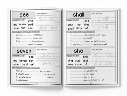 201 Sight Words And Sentence With 800+ Sentences To Read Activity Book For Children