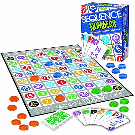 Sequence Numbers,Multicolor, Ages 7-Adult, 4-6 Players
