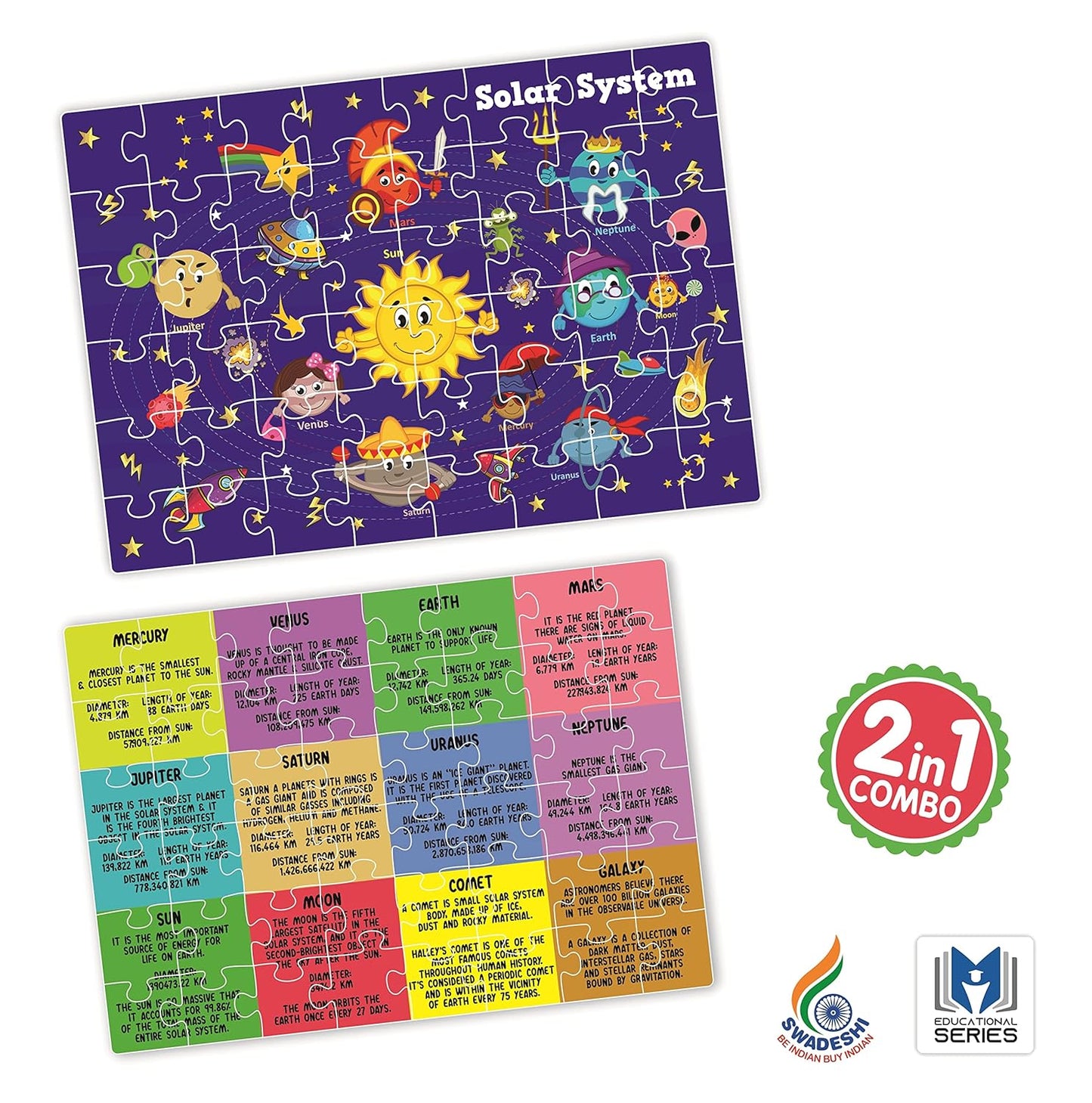 Ratna's Kids Solar System Puzzles 2 In 1