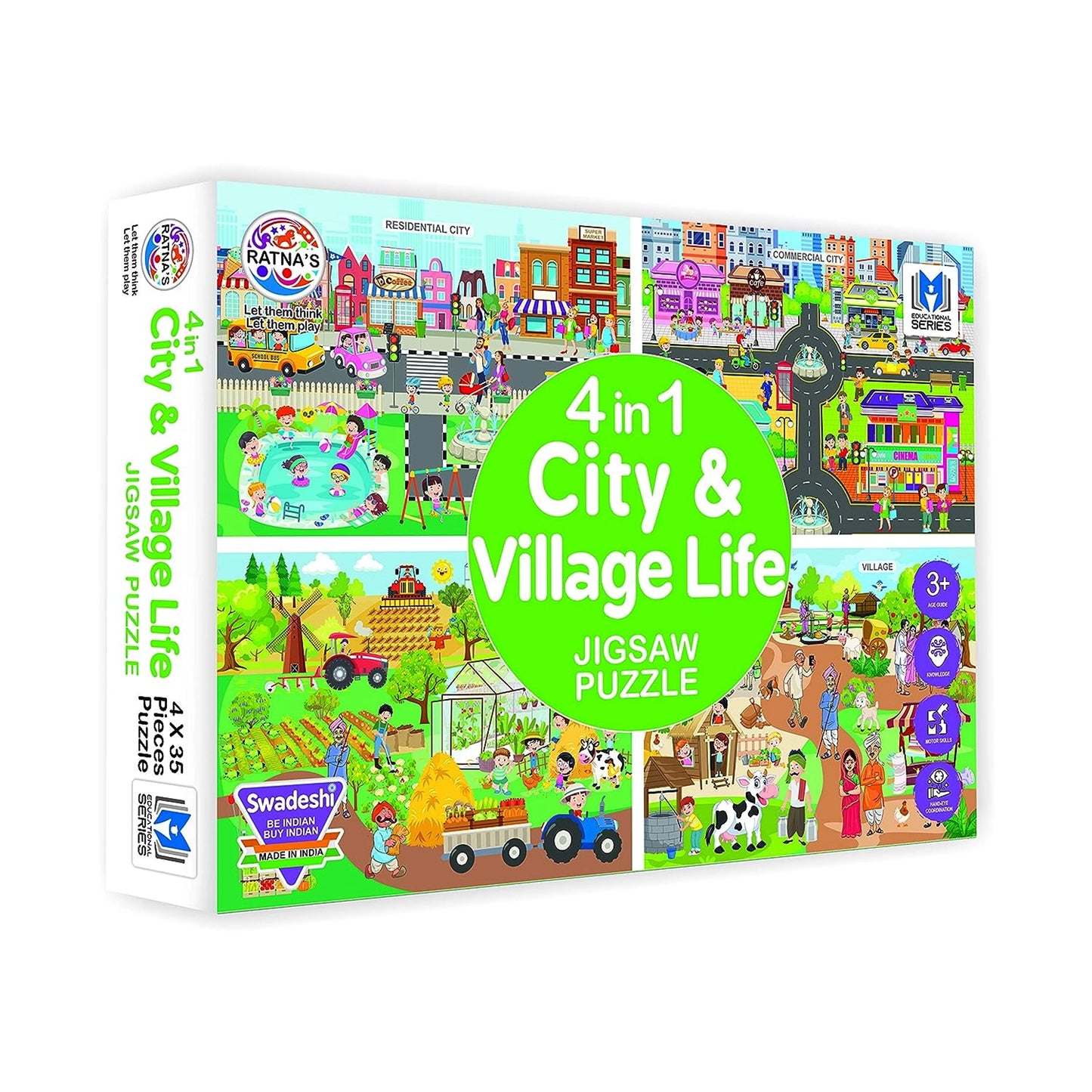 Ratna's 4-in-1 Educational Puzzles