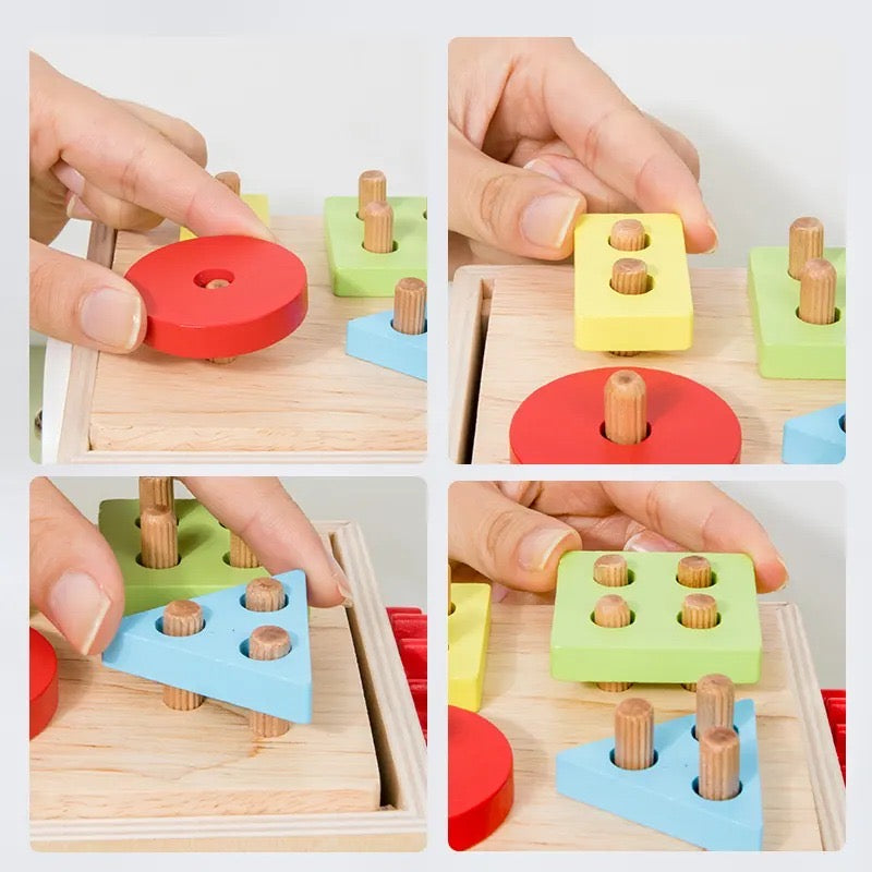 Nine in 1 Busy Box- Wooden Toy