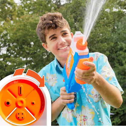 Nerf Super Soaker Flip Fill Water Blaster - 4 Spray Styles - Fast Fill - Large 890ml Water Tank - Pichkari for Outdoor Water Games, Branded Toy Pichkari for Holi Festival, for Kids 6+