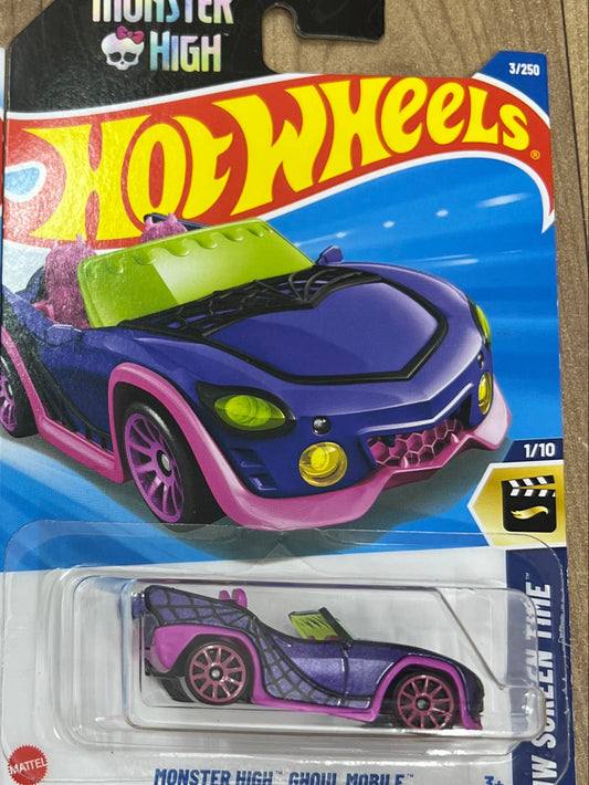 SINGLE HOT WHEELS CAR-MONSTER HIGH GHOUL MOBILE