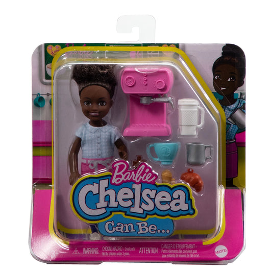 Barbie Chelsea Doll And Accessories Barista Set For Kids Ages 3+