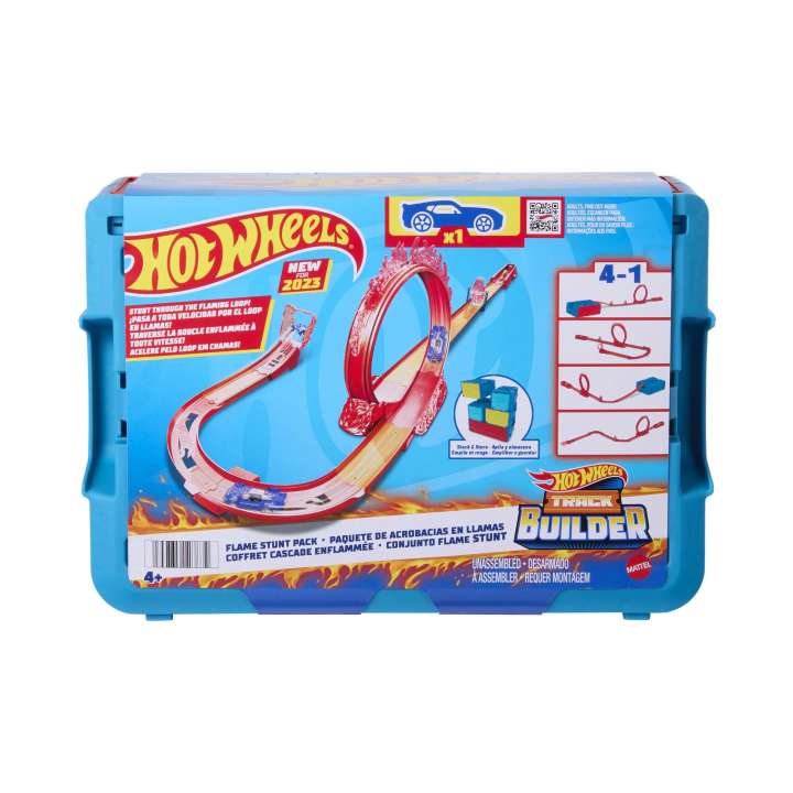 Hot Wheels Track Builder Flame Stunt Pack- Track Set