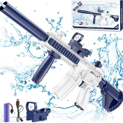 M416 Electric Water Gun Toy with 25-30Ft Range | Self-Filling | Rechargeable | High Pressure Mechanism for Kids and Outdoor Water Fun