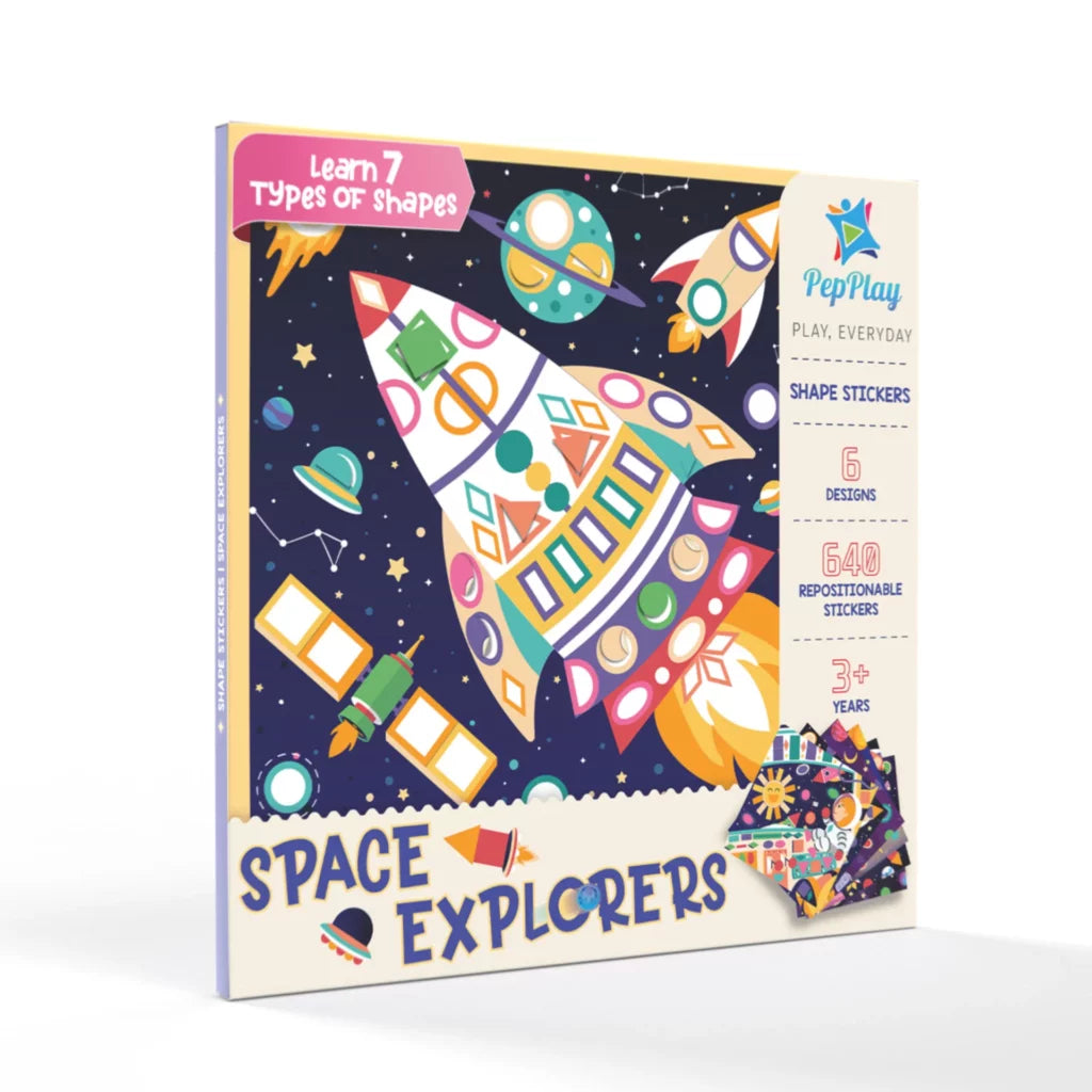 Pepplay- Educational Shape Stickers – Space Explorers