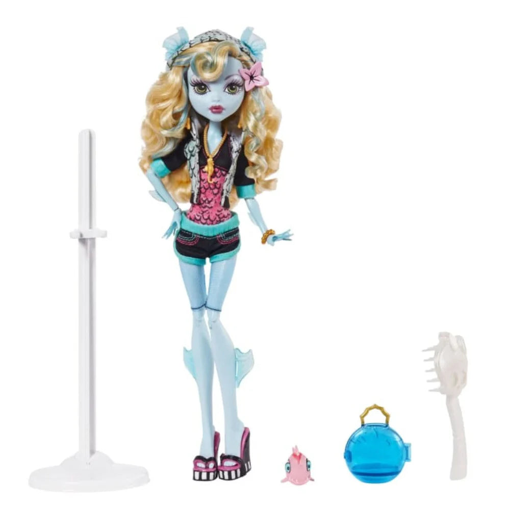 Mattel Monster High Lagoona Blue Reproduction Doll With Doll Stand & Accessories