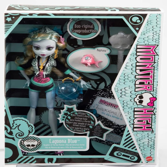 Mattel Monster High Lagoona Blue Reproduction Doll With Doll Stand & Accessories