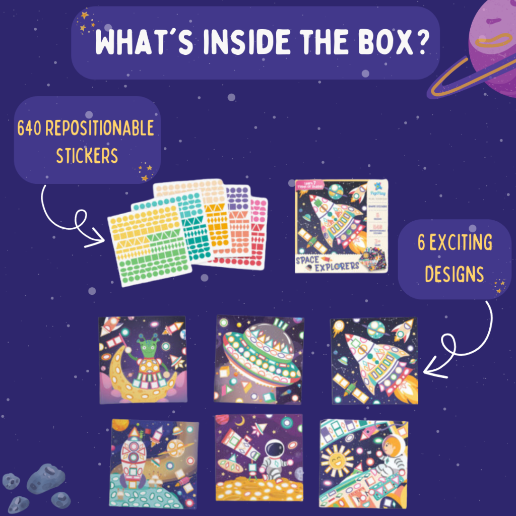 Pepplay- Educational Shape Stickers – Space Explorers