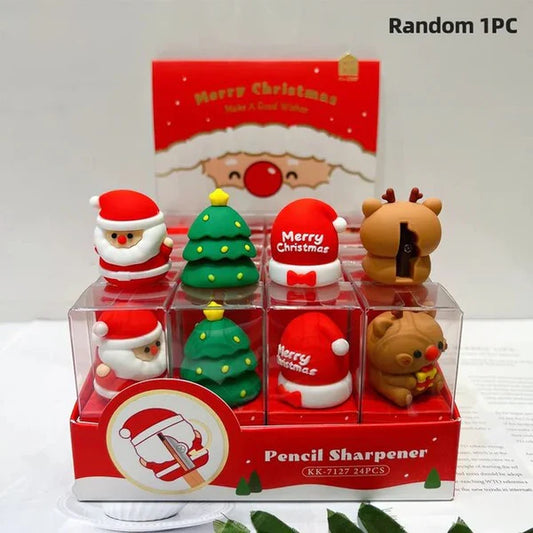 Cute Christmas Theme Silicone Pencil Sharpener