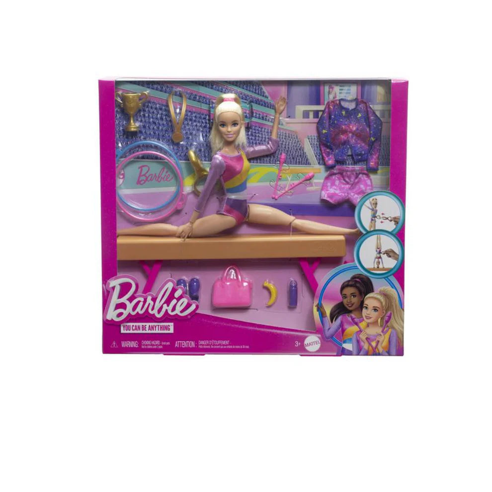 Barbie Gymnastics Playset With Blonde Fashion Doll