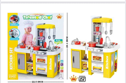 Talented Chef Kitchen Set With Music 53 Pieces - Multi Color