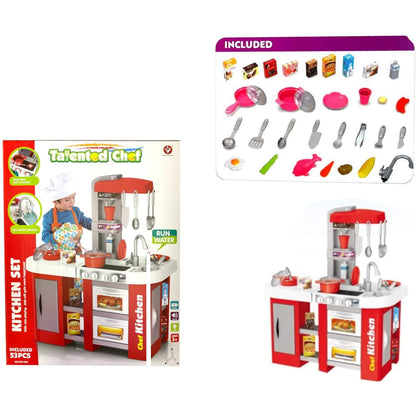 Talented Chef Kitchen Set With Music 53 Pieces - Multi Color